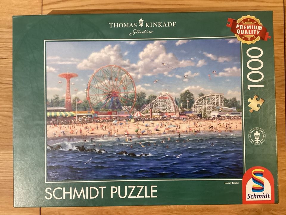 Schmidt Puzzle 1000 Teile, Thomas Kinkade, Coney Island neuwertig in Fürth