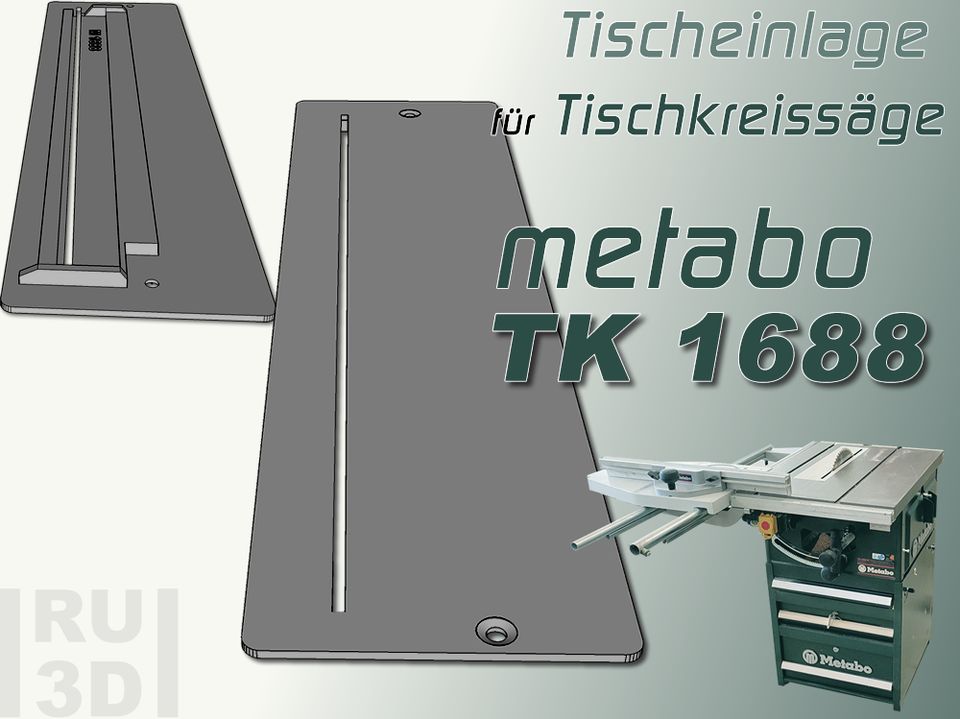 Tischeinlage, Einlage f. METABO TK 1688 Tischkreissäge Null Spalt in Glücksburg