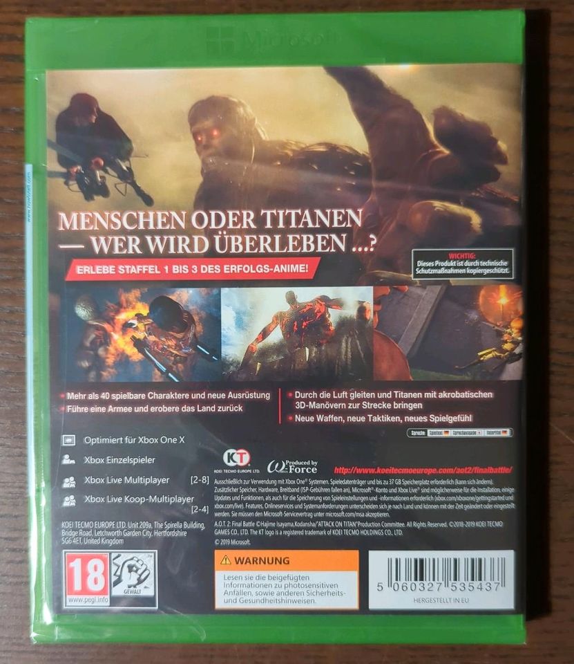 Attack on Titan 2 - A.O.T. 2 - Xbox One & Series X - NEUWARE in Düsseldorf