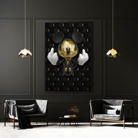 Golden Mickey Mouse Luxus , Wandbild Leinwand mit Rahmen , Deko Stuttgart - Stuttgart-Ost Vorschau