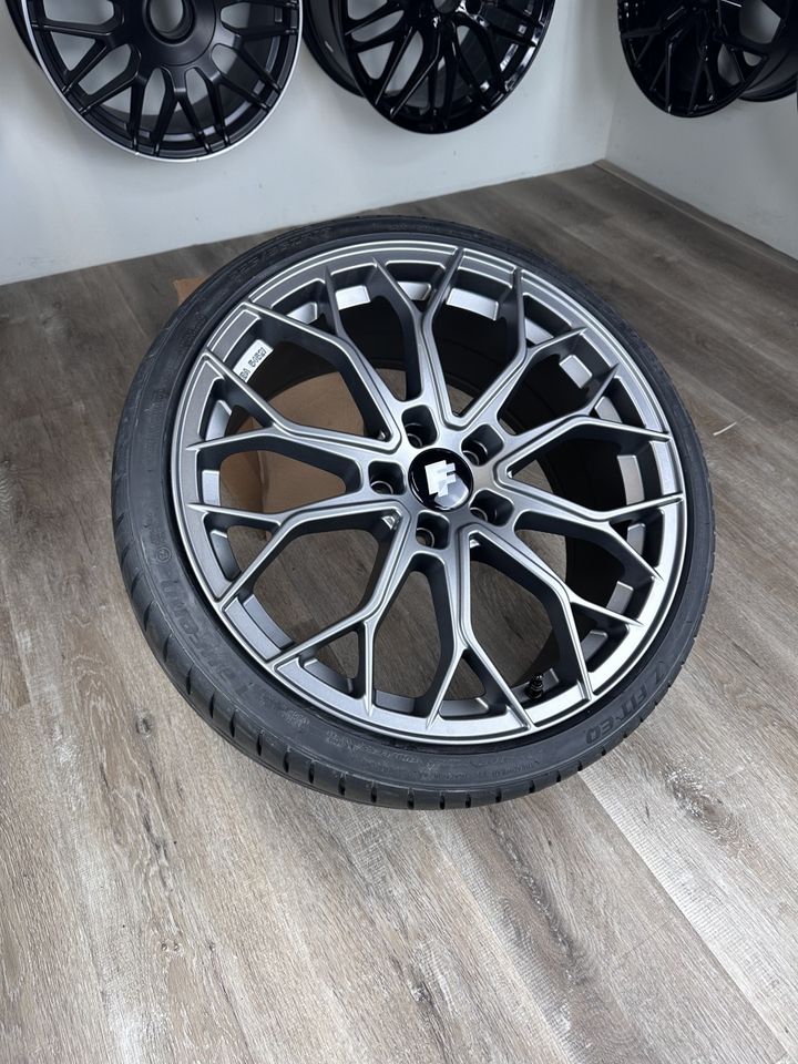 FF Wheels FF01 19 Zoll Winterräder für Seat Ateca 5FP Alhambra 7N Skoda Karoq NU Octavia Superb 3T Yeti 5L NX RS VRS FR ST Cupra Felgen Reifen Räder grau matt Performance Winterreifen Kompletträder in Neckarsulm