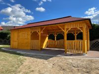 Holzpavillon Fahrradschuppen Gerätehaus Biergarten 8x3 Sachsen-Anhalt - Halle Vorschau