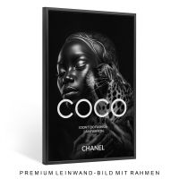 Coco Frau Mode Luxusmodemarke Wandbild Leinwand mit Rahmen , Deko Stuttgart - Stuttgart-Ost Vorschau