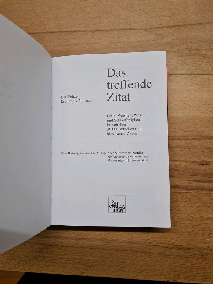 Das treffende Zitat, Buch, Standardwerk Zitate in Buchhofen