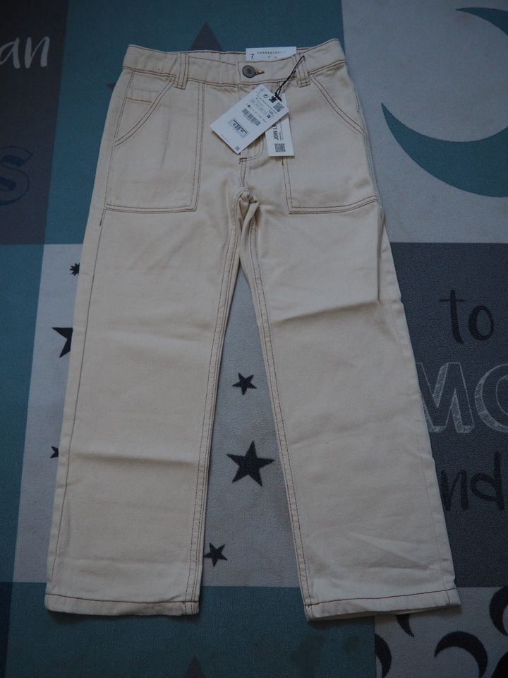 NEU Zara Mega schöne Jeans Gr.122 Creme in Hamburg