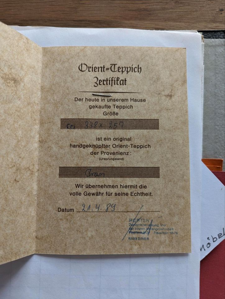 Orientteppich mit Zertifikat, orientalischer Teppich in Dudeldorf