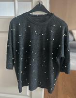 Schöner Pullover Kurzarm Perlen Zara gr. S Anthrazit Wandsbek - Hamburg Bergstedt Vorschau