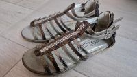 Tom Tailor Sandalen Gr.39 silber-braun Hessen - Schaafheim Vorschau