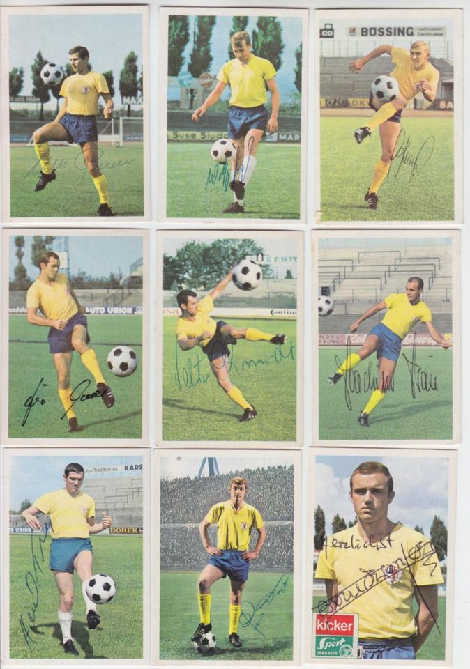 37 Eintracht Braunschweig Autogramme Bergmann Sammelbilder 60er in Lahntal