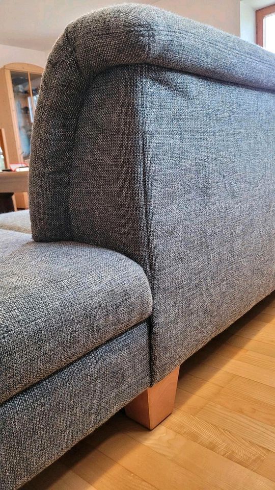 Recamiere Sitzgarnitur grau meliert Buche LANDSCAPE Couch Sofa in Waldkirchen