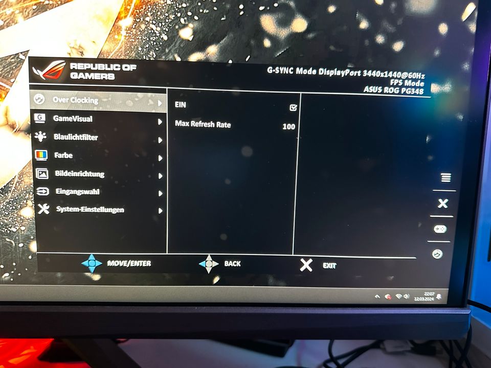 Asus ROG PG348, 34 Zoll Monitor, G Sync, 100 Hz in Hamburg