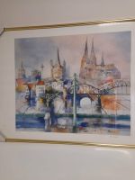 Kölner Stadtmotive im Aquarellstil,  80 x 60 cm,  glasgerahmt Nordrhein-Westfalen - Lohmar Vorschau