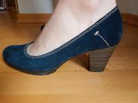 Velourleder-Pumps Gr.40 blau, wie neu Berlin - Tempelhof Vorschau