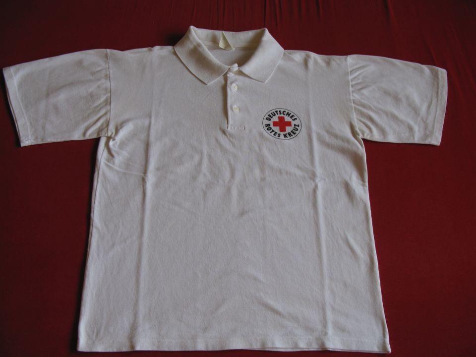 Poloshirt - ACN - weiß mit gedrucktem DRK-Rundlogo - Gr. M in Langelsheim