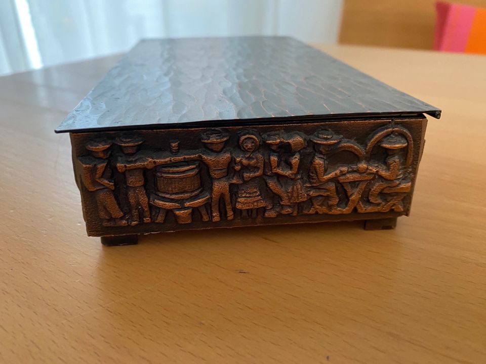 Vintage Bronze Box Lignifer ISZ Kästchen Schatulle in Porta Westfalica