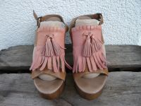 Sandalen ~ STRADIVARIUS ~ Gr. 38 ~ Fransen ~ Echtleder ~ TOP! Hessen - Schaafheim Vorschau