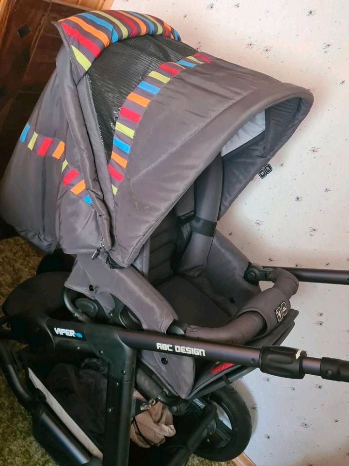 Kinderwagen, Joie ABC Design Viper 4s - mit Zubehör in Erdweg