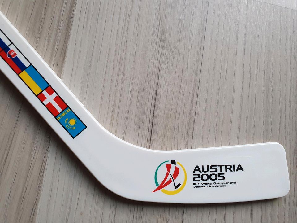 Eishockey WM 2005 Mini Plastik Schläger, made in Tschechien in Enger