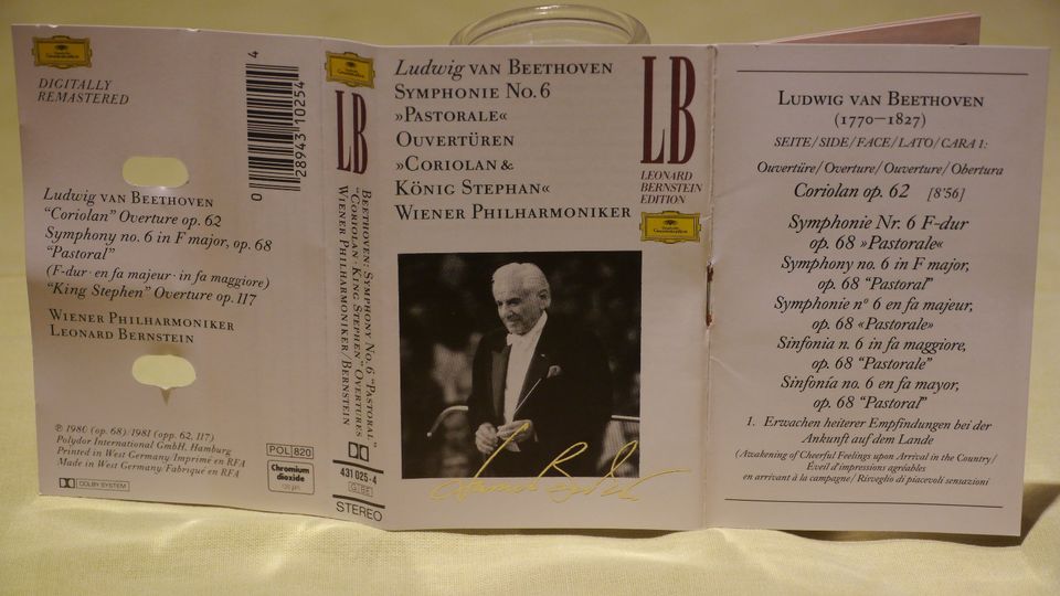 Leonard Bernstein Edition - Beethoven Symphonie No.6 MC/Kassette in Springe