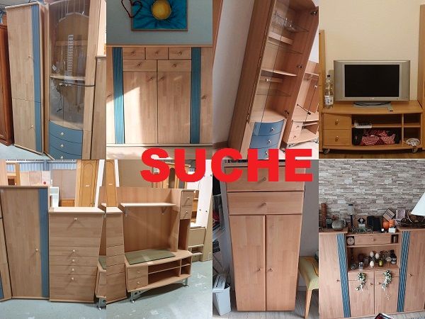 Suche: Wohnzimmerschrank Teile Wohnwand Vitrine Sideboard Highboa in Buchholz in der Nordheide