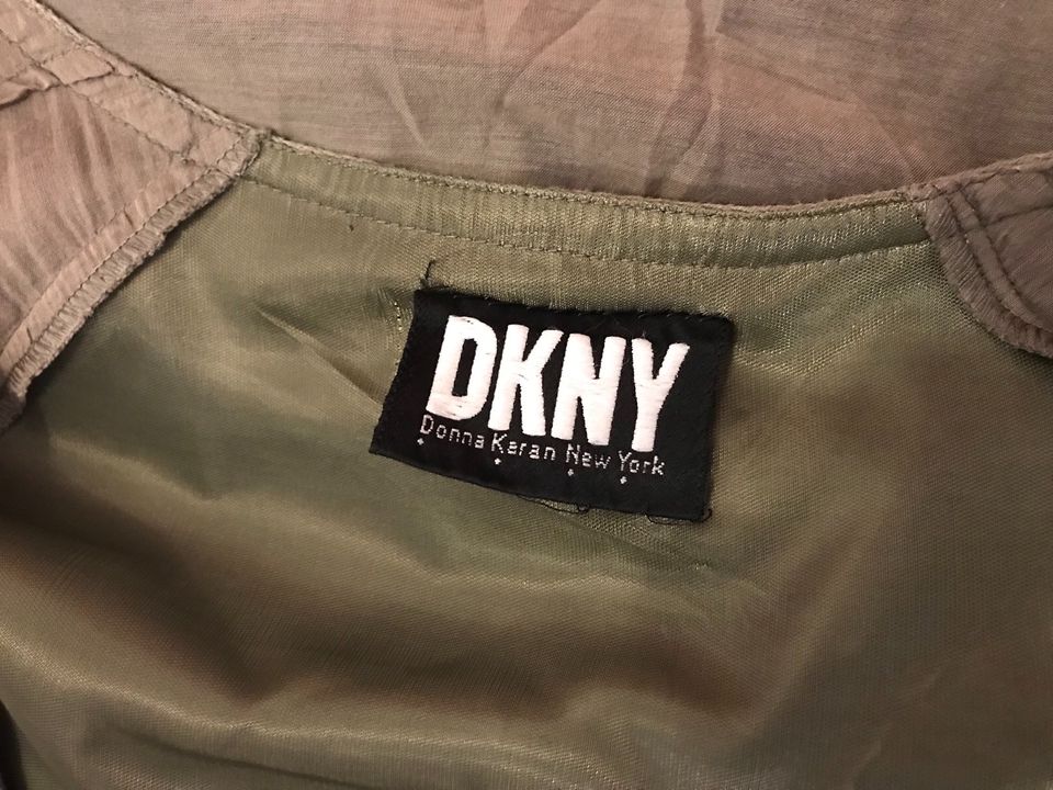 DKNY Donna Karen Tunika oliv Seide Baumwolle M/L in Streitberg