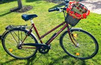 Rabeneick Damen - Fahrrad 26er mit Fahrradkorb und Helm rot Dortmund - Aplerbeck Vorschau