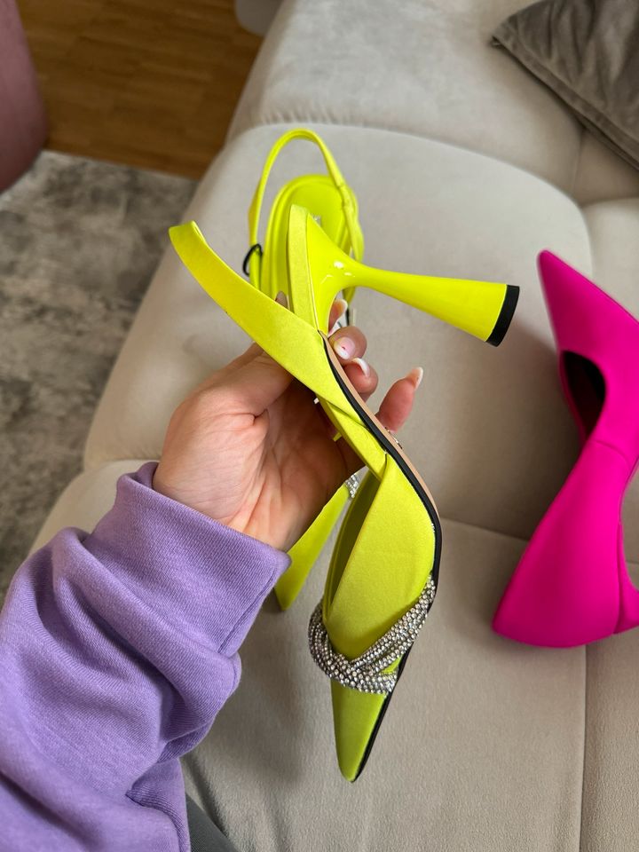 Zara High Heels neon gelb neon pink 38 in Augsburg