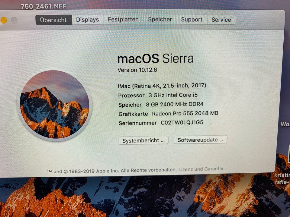 iMac Retina 4K, 21,5- Inch, 2017, Arbeitspeicher 8GB in Kulmbach