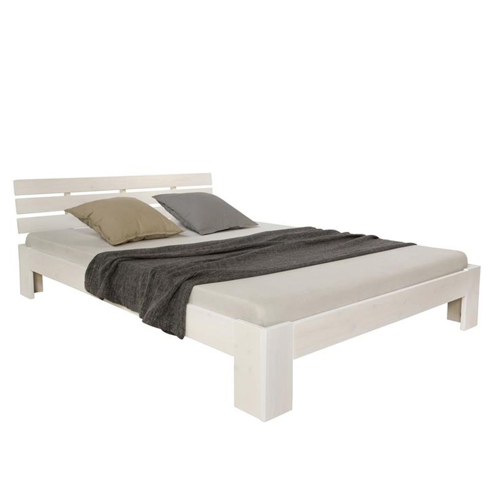 Bett Holzbett Futonbett Doppelbett Holz Weiss 120x200 NEU 043-Fr in Frankfurt am Main