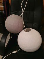 Lampe Deko Ball Cotton Balls grau und weiß mit Stecker Bayern - Reichenbach Vorschau