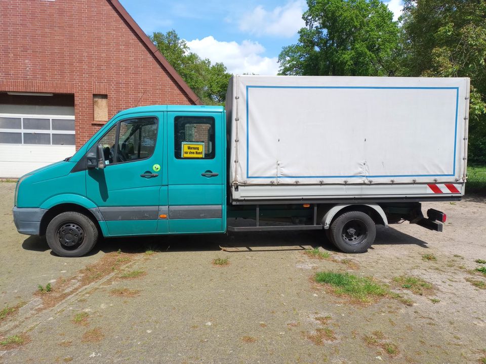 VW Crafter 50 TDI, Doka, Plane / Spriegel, in Barver