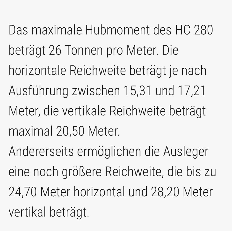 HC280 Kran, Kranaufbau, Schwerkranke, Kräne, Arbeitskörbe in Berlin