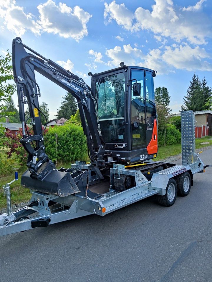 Vermietung Minibagger Eurocomach 22 SR Verstellfahrwerk in Zwickau