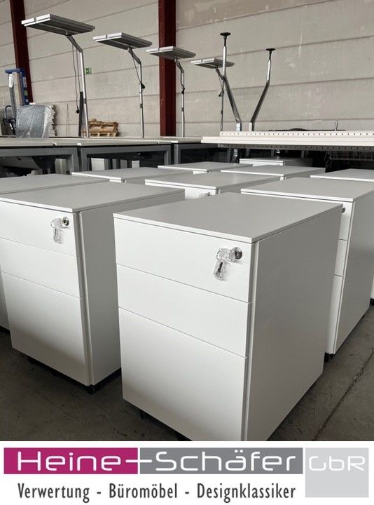 NEU Rollcontainer Weiß 3 Auszüge Container Posten 50x auf Lager in Wehretal