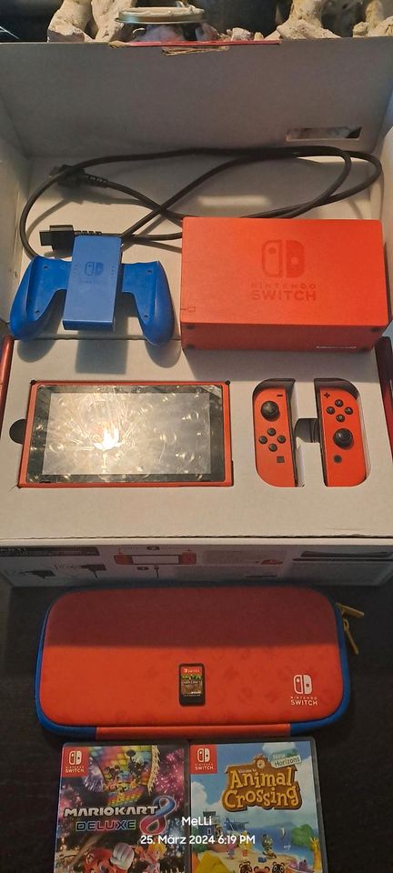 Nintendo Switch Mario Edition mit viel Zubehör in Sieverstedt