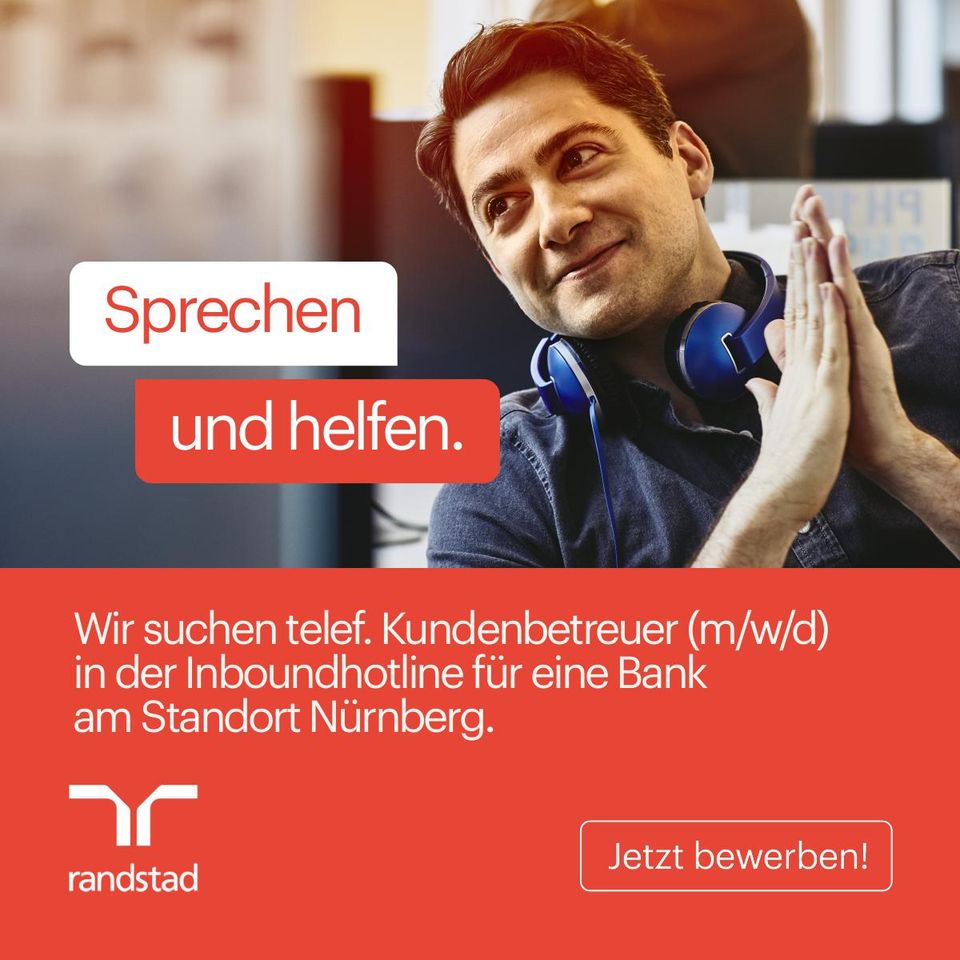 Inboundtelefonie für Bankprojekt 99% Homeoffice in Erlangen