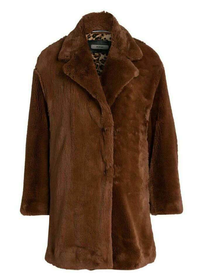 RIANI Teddy Plüsch Mantel Webpelz Jacke Gr. 38 braun NEUw.! in Münnerstadt