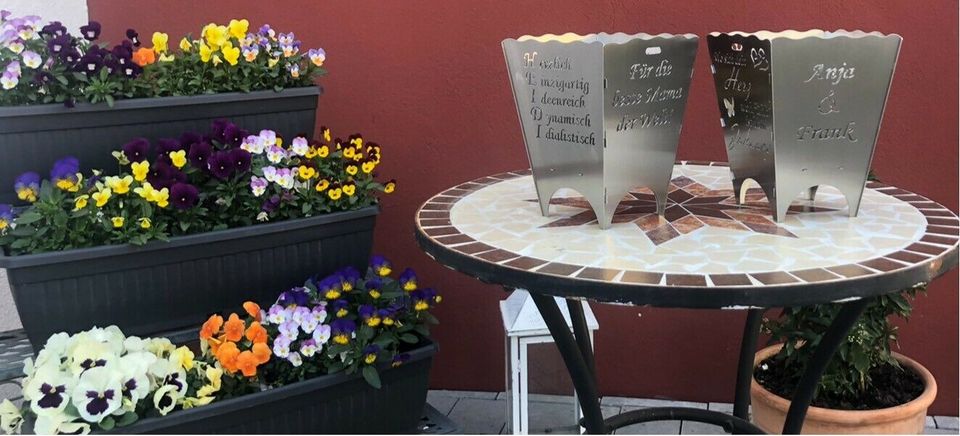 Windlicht personalisiert individuell Hochzeit Geschenkidee in Finsterwalde