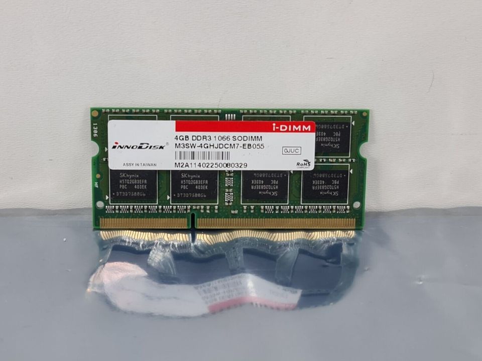 Arbeitsspeicher Innodisk 4GB (1x4GB) DDR3-1066 PC3-8500U SO-DIMM in Fellbach