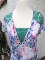 Biba SOMMERKLEID  MIDI, Gr. 40, hellgrün bunt,, Spitzeneinsatz Baden-Württemberg - Mühlacker Vorschau