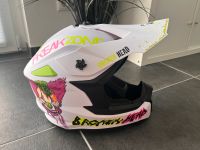 Broken Head Supermoto Helm FreakZone Weiss-Pink-Grün wie neu Baden-Württemberg - Unterwachingen Vorschau