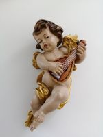 Engel, Putto mit Mandoline, 25cm, geschnitzt, Grödnertal Sachsen - Wildenfels Vorschau