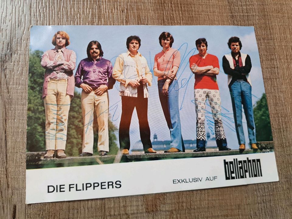 Autogramm die Flippers mit sechs Originalunterschriften in Knittlingen