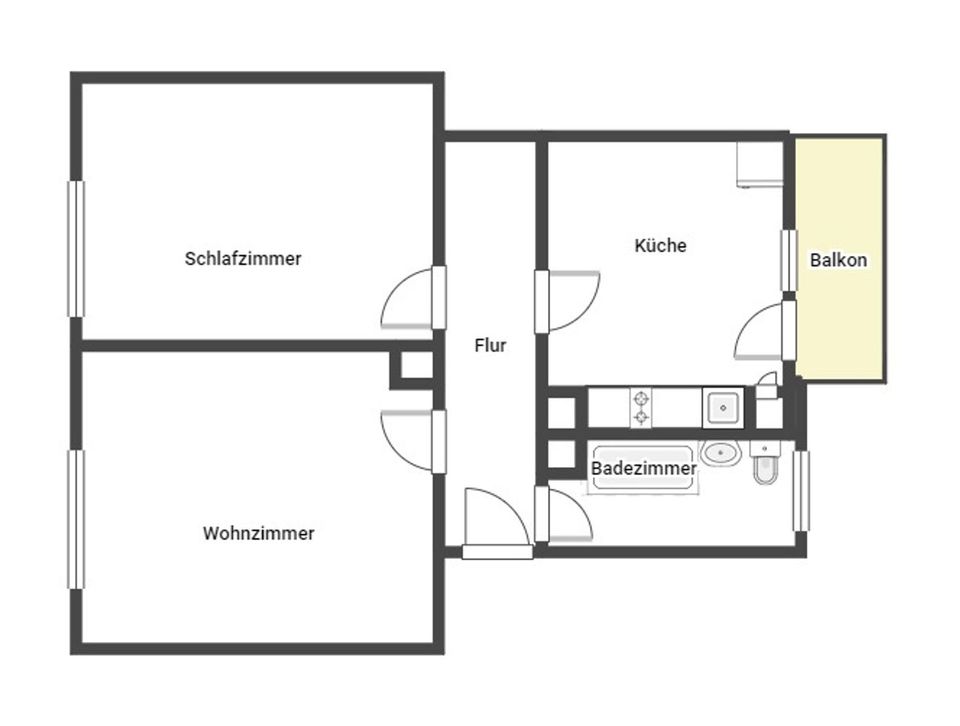 Potenzialstarke 2-Zi.-ETW mit Balkon in topangebundener Lage von Eglosheim in Ludwigsburg