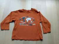 Gr. 104 oranger Pulli Pullover mit Weltkarte Bayern - Moosinning Vorschau