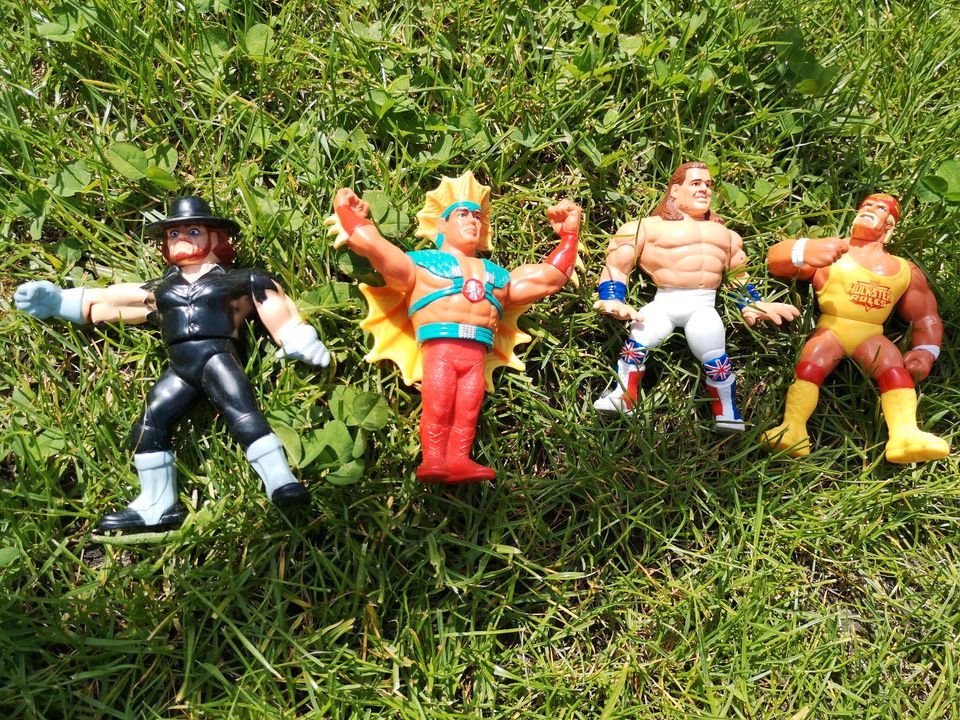 90er WWE WWF wrestling Figuren hulk hogan undertaker bulldog in Rosdorf