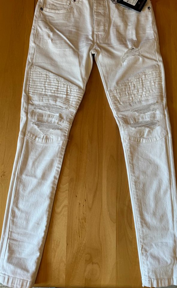 Herren Skinny Jeans 30/32 weiß in Springe
