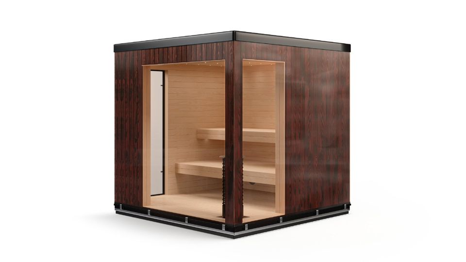 Spavio® Glas Cube Sauna Premium Gartensauna Elektro 9kW in Düsseldorf