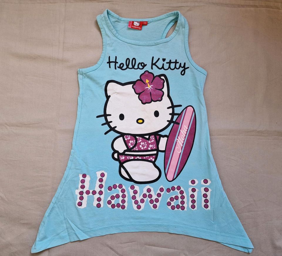 Hello Kitty Top T-Shirt, Gr. 128, hellblau, Hawaii in Dortmund