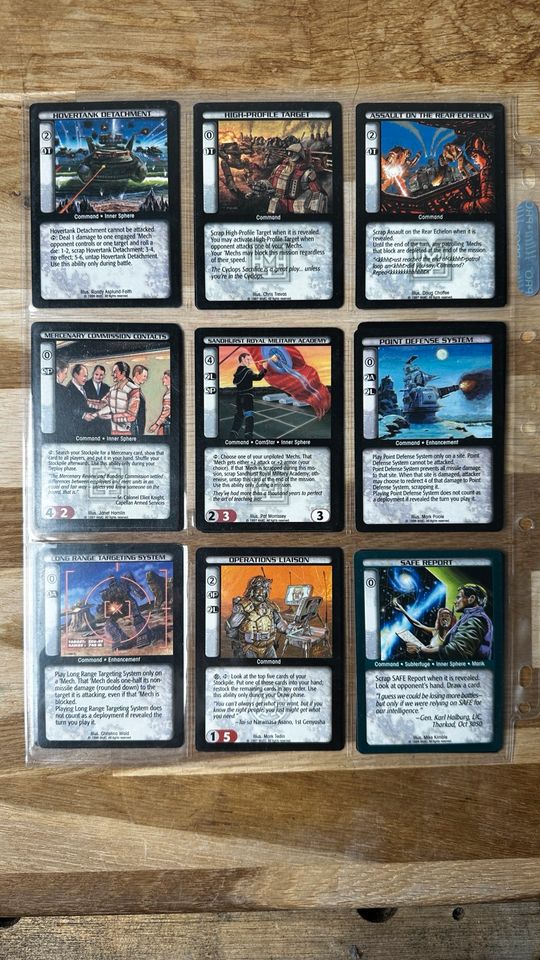 Sammlung von 250 Karten Battletech TCG / CCG Trading card game in Esslingen